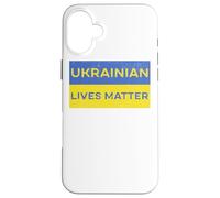 Ukrainian Lives Matter Free Ukraine Liberté Paix Solidarité Coque pour iPhone 16 Plus