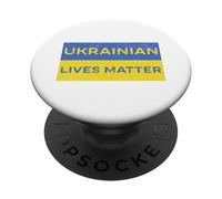 Ukrainian Lives Matter Free Ukraine Liberté Paix Solidarité PopSockets PopGrip Adhésif