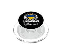 Ukrainian Princess Ukraine Flag Proud Ukrainian Girl PopSockets PopGrip pour MagSafe