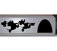 uksellingsuppliers ® Sticker mural en vinyle pour plinthe Motif trou de souris 19 cm x 6 cm