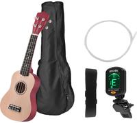 ukulélé acoustique soprano de 21 pouces, kit complet pour débutants, couleurs vives, accordage facile