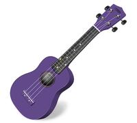 Ukulélé Bois ébène Hawaii Guitare Uke Sopran Pourpre 15 Frets Cordes en Nylon