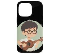 Ukulele Boy Graphic Cavaquinho Leçons de musique Coque pour iPhone 13 Pro