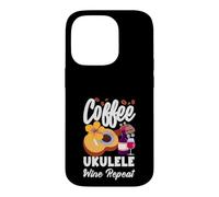 Ukulélé café vin répétition drôle Musicien Passe-Temps Coque pour iPhone 14 Pro