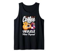 Ukulélé café vin répétition drôle Musicien Passe-Temps Débardeur