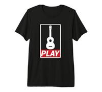 Ukulélé de Jeu - Design Blanc Rouge pour Joueurs d'ukulélé T-Shirt Haut de Gamme