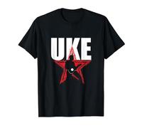 Ukulélé Étoile Guitare Uke Acoustique Hawaii Musicien T-Shirt, Homme, Noir, M