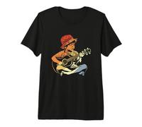 Ukulélé Garçon Dessin Leçons de Musique T-Shirt Haut de Gamme