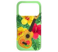 Ukulélé hawaïen Luth Guitare Hibiscus Coque pour iPhone 17 Pro