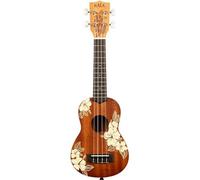 Maori Hibiscus Mahogany Soprano + housse