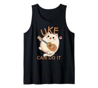 Ukulélé imprimé drôle Uke Can Do It Cat Playing Product Gift Débardeur