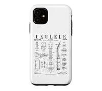 Ukulélé Instrument de Musique Vintage Brevet Dessin imprimé Coque pour iPhone 11