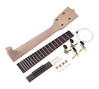 Ukulele Neck Kit, Wooden Guitar Replacement Set, Instrument Repair Tool with Assembly Guide for Ukulele Making, Music Class Lesson, Home Workshop, Studio, Band Setup, School