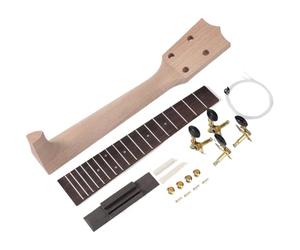 Ukulele Neck Kit, Wooden Guitar Replacement Set, Instrument Repair Tool with Assembly Guide for Ukulele Making, Music Class Lesson, Home Workshop, Studio, Band Setup, School