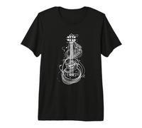 Ukulele One Line Drawing Chordophone T-Shirt Haut de Gamme