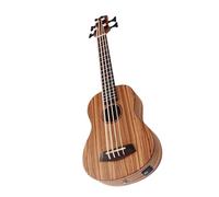 Ukulélé Pour Débutants Basse Électro Acoustique D'ukulélé De 30 Pouces Avec Le Mini Portatif De Finition Mate De Corde De L'EQ 4(M5 Zebrawood)