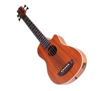 Ukulélé Pour Débutants Ukulele Électrique Basse 30 Pouces Finition Naturelle Mini Instrument À 4 Cordes(M4 Full sapele)