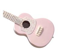 Ukulélé Professionnel Couleur Crème 23 Pouces Niveau Débutant Ukulélé En Bois Massif Fleur De Cerisier Rose(3)