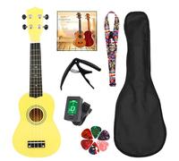Ukulélé professionnel de 53,3 cm, petite guitare, chevilles d'accordage délicates, ukulélé à 4 cordes en bois pour débutants