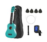 Ukulélé Professionnel Ukulele À Noyau De Fleur Pêcher 21 Pouces Instrument Jouable Petite Guitare Avec Accessoires Complets(21-inch brown)