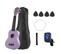 Ukulélé Professionnel Ukulele À Noyau De Fleur Pêcher 21 Pouces Instrument Jouable Petite Guitare Avec Accessoires Complets(21-inch red)