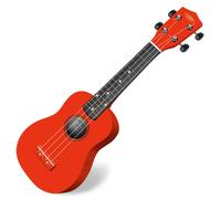 Ukulele Soprano de Guitare Uke 21'' Bois Erable 4 Cordes de Nylon Couleur Rouge