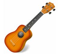 Ukulele Soprano de Guitare Uke Bois Érable 4 Cordes de Nylon Sunburst Debutant