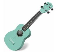 Ukulele Soprano de Guitare Uke Bois Mahagoni 4 Cordes de Nylon Turquoise