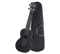 Ukulele Soprano Uke Guitare Kit Hawai 12 Frettes 21'' 4 Corde Nylon Housse Noir
