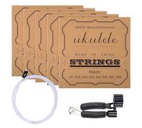 Ukulele Strings, Universal Nylon Replacement Set, Nylon Ukulele Strings Set, Universal Replacement Instrument, Baritone Guitar Accessories, Long Lasting Flexible Acoustic Instrument for Stable Tuning