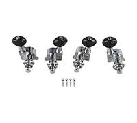 Ukulele Tuning Peg Metal, 4 Set, 2L2R, Closed Classical Knob Replacement - Stabilité Améliorée, Design Élégant, Facile à Installer pour Ukulele Soprano et Concert