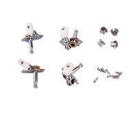 Ukulele Tuning Pegs 4PCS | Chrome Metal Machine Heads for Replacement | Fast & Accurate Tuning for Soprano/Concert/Tenor Ukuleles | Sturdy Metal Tuners with Easy Installation