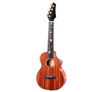 Ukulélé Ukulélé Soprano 23/26 Pouces Finition Brillante Pan Coupé Entièrement En Acajou Massif Palissandre Et Épicéa Qualité Professionnelle(26 Natural)