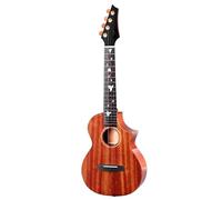 Ukulélé Ukulélé Soprano 23/26 Pouces Finition Brillante Pan Coupé Entièrement En Acajou Massif Palissandre Et Épicéa Idéal Pour Les Débutants(23 Natural)