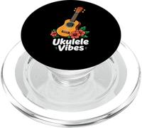 Ukulélé Vibes Hibiscus Cartoon Uke Art PopSockets PopGrip pour MagSafe