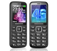 ukuu Téléphone portable 4G pour personnes âgées sans contrat, avec grandes touches, écran couleur 1,8'', double SIM, lampe de poche, numérotation courte, réveil, longue durée de veille, batterie 1000