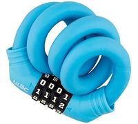 ULAC 1970 Câble à mémoire de forme en acier torsadé pour vélo, combinaison à 4 chiffres réinitialisable sans clé, idéal pour vélo de banlieue, vélo pour enfants (ciel)