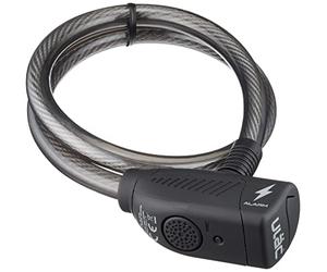 ULAC - Cadenas câble spirale avec alarme THE BEE GO | Technologie Neo Alarm | Capteur de mouvement 110 dB | Acier tressé | 2 clés uniques | Piles incluses