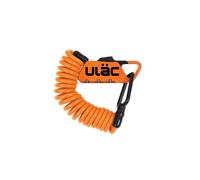 ULAC Piccadilly LTD - Câble mousqueton multifonction pour casque, moto, scooter électrique, vélo, casier de gym, poussettes, valises, bagages, portail, clôture (orange)