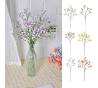 ulafbwur 6pcs Baby Breath Fleurs artificielles 3 Fourche Real Touch Fake Flowers Bouquet de Faux Fleur pour la Maison de fête de Mariage Décoration de la pièce maîtresse de la pièce maîtresse B