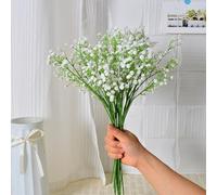ulafbwur 6pcs Baby Breath Fleurs artificielles 3 Fourche Real Touch Fake Flowers Bouquet de Faux Fleur pour la Maison de fête de Mariage Décoration de la pièce maîtresse de la pièce maîtresse B