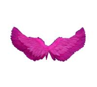 ulafbwur Ailes d'ange Plumes réglables pour Costume fée Princesse Halloween | Ailes en plumes premium avec bretelles réglables, idéal pour costumes d'enfants, fêtes et spectacles Rose rouge