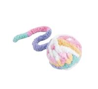 ulafbwur Balles à mâcher pour Animaux de Compagnie, Jouets en Corde Chat avec Cloche Chats d'intérieur, Jouet Fait la Main, interactifs Chaton, Chasse Chatons, santé des Dents et Multicolore