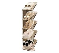 ulafbwur Étagère à chaussures étroite avec inclinaison de 45 degrés, étagère de rangement pour chaussures d'entrée peu encombrante, étagère à chaussures pour salon ou dortoir, assemblage sans outils,