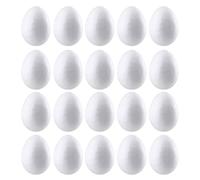 ulafbwur Lot de 20 œufs de simulation pratiques en mousse de polystyrène, faciles à utiliser, œufs de Pâques pour festival, œuf de Pâques