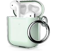 ULAK Compatible with AirPods Case Cover, Pearl Shell Designed Protective AirPods 2ème génération Cover Soft TPU Shockproof Case with Keychain for AirPods 2 & 1 [Front LED Visible]-Green