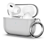 ULAK Coque AirPods Pro 2ème/1ère, Boîtier Étui Housse en TPU, Accessoires Antichoc avec Porte-clés et Compatible Charge sans Fil [LED Visible] Protection Case pour AirPods Pro (2022 & 2019), (Noir)