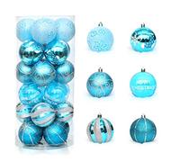 Ulalaza 60mm / 2.36 "Boules d'arbre de Noël Petites décorations de Noël suspendues incassables de Boule