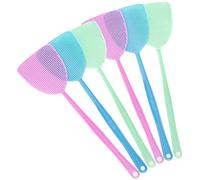 Ulalaza 6pcs tapette à Mouche avec Manche Long Bug moustiques araignées cafard Tueur Manuel de Lutte antiparasitaire Raquette Ensemble