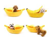 Ulalaza Banane Pet Cat Warmer Doux Chat Maison Canapé Dormir Jouer Au Lit De Repos